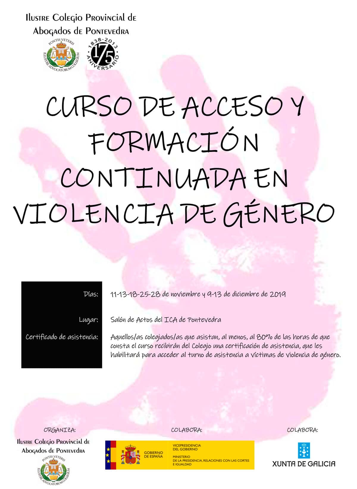 Cartel Curso de Violencia de Género